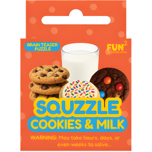 Fun Squared Games Cookies & Milk Squzzle 9-Piece Tile Puzzle