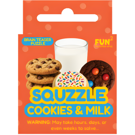Fun Squared Games Cookies & Milk Squzzle 9-Piece Tile Puzzle