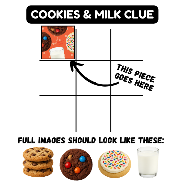 Fun Squared Games Cookies & Milk Squzzle 9-Piece Tile Puzzle