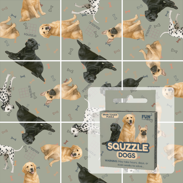 Fun Squared Games Dogs Squzzle Tile Puzzle Brain Teaser