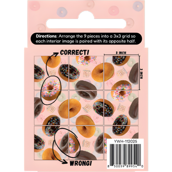 Fun Squared Games Donuts Squzzle 9-Piece Tile Puzzle