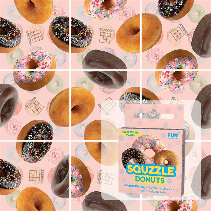 Fun Squared Games Donuts Squzzle 9-Piece Tile Puzzle
