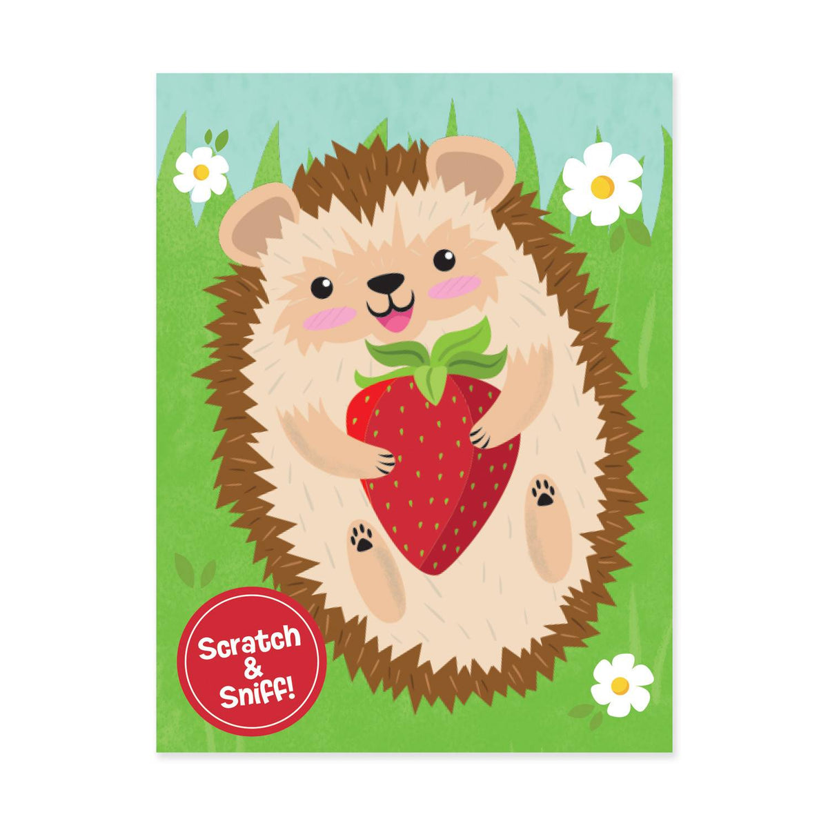 Snif Card SCRATCH & SNIFF HEDGEHOG STRAWBERRY ENCLOSURE CARD — Learning Express Gifts