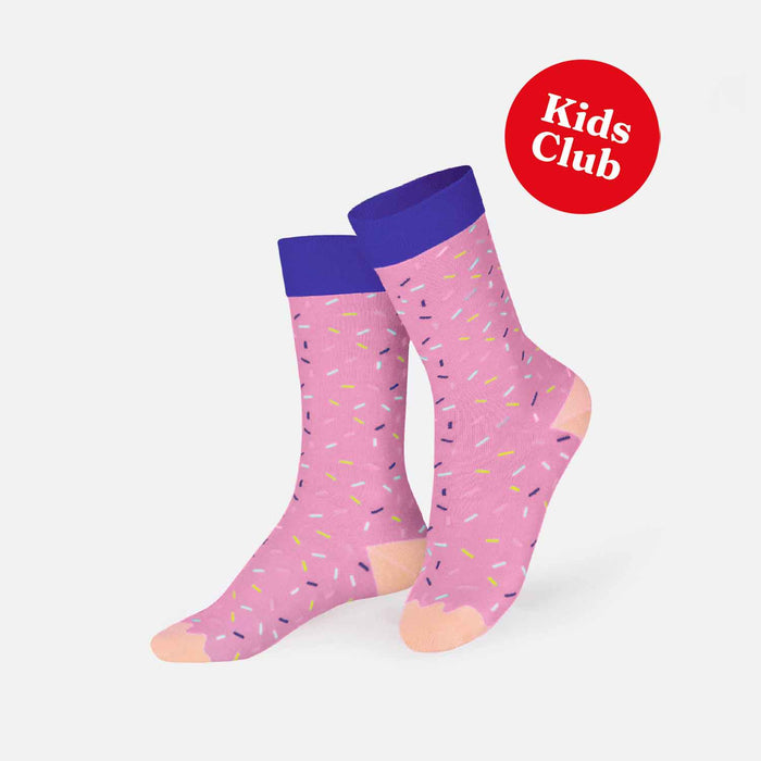 Eat My Socks Kids Joe's Donut Pink Socks
