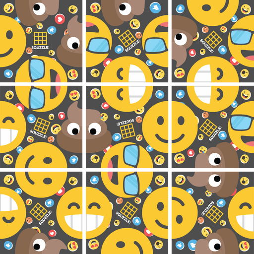 Emoji Squzzle 9-Piece Brain Teaser Puzzle Fun Squared Travel Game
