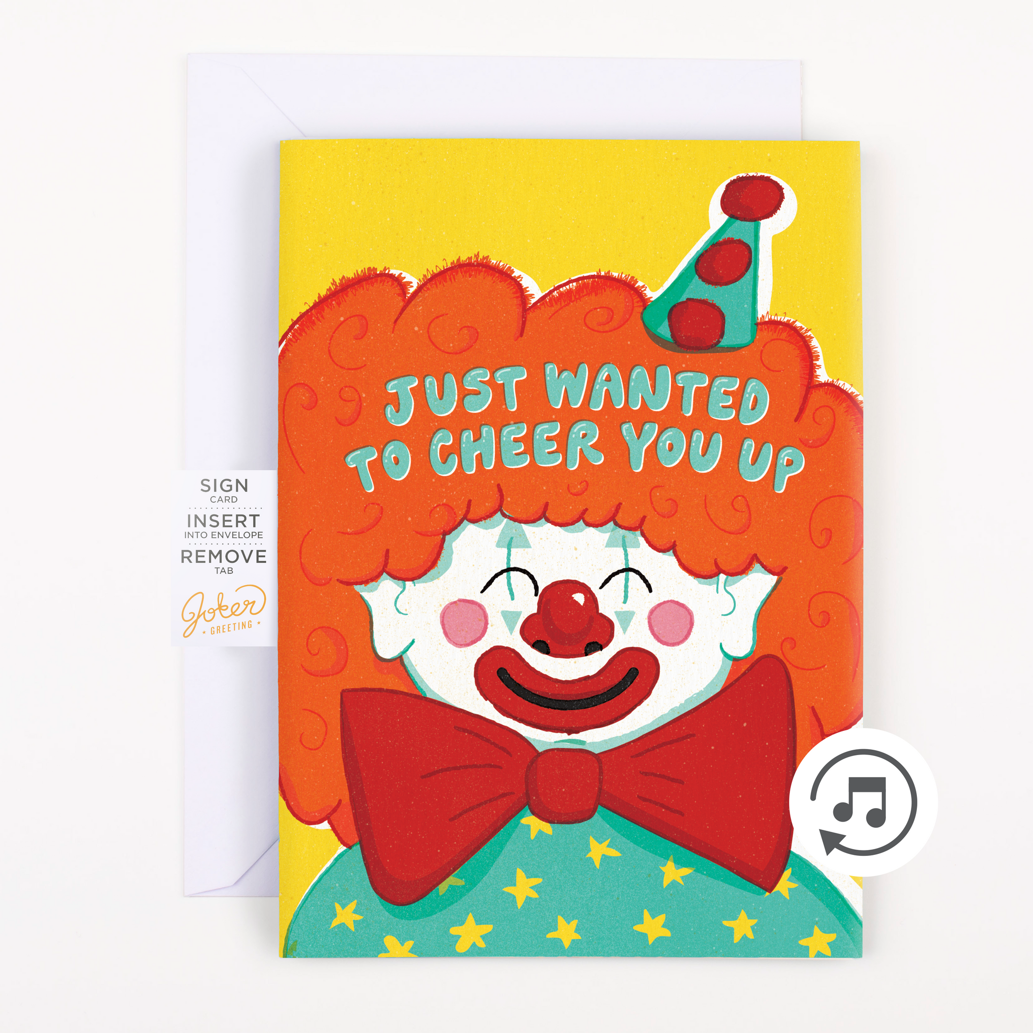 Endless Musical Clown Prank Card - Funny Encouragement & Glitter ...