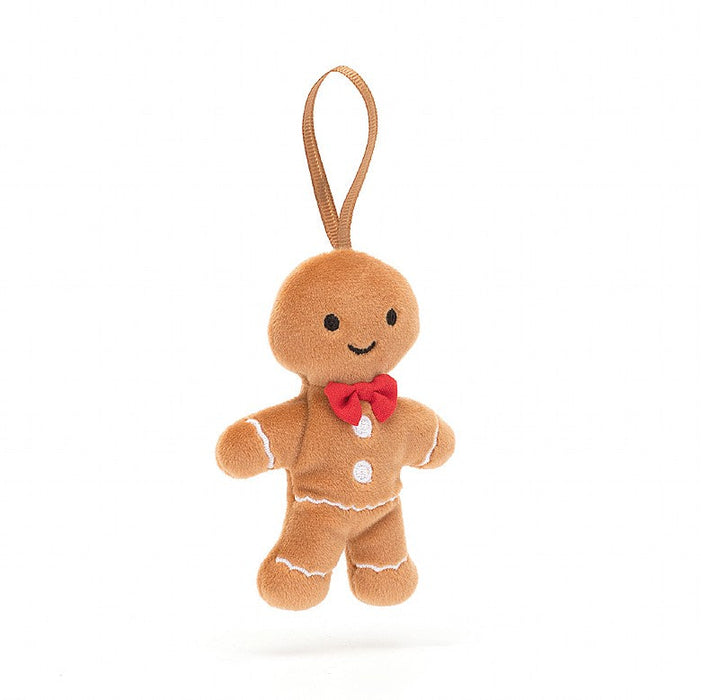 Festive Folly Gingerbread Fred Ornament JellyCat