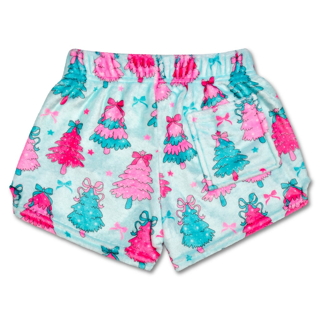 Fancy Tree Plush Shorts - X-Small