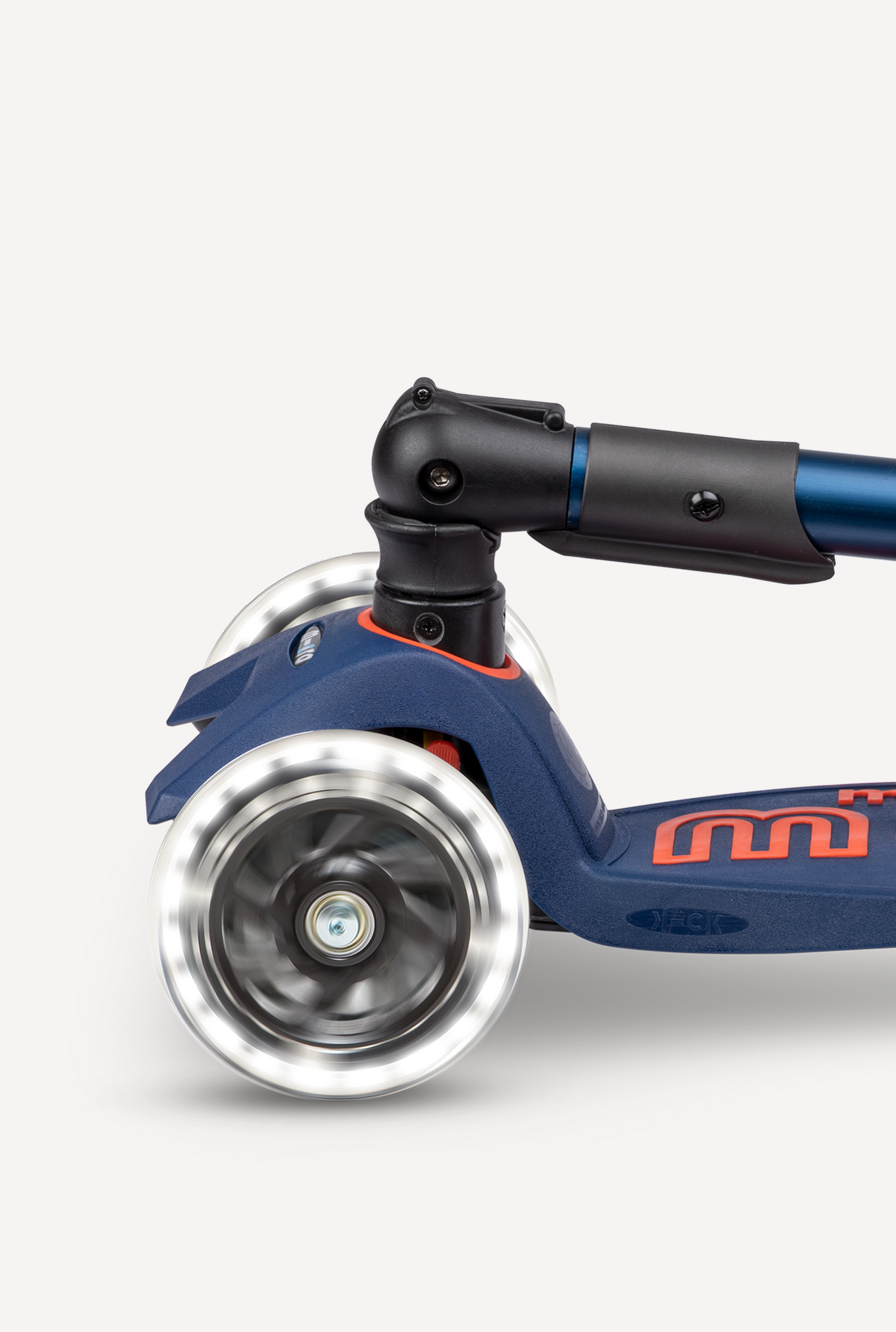 Maxi LED Foldable Navy and Red Micro Scooter