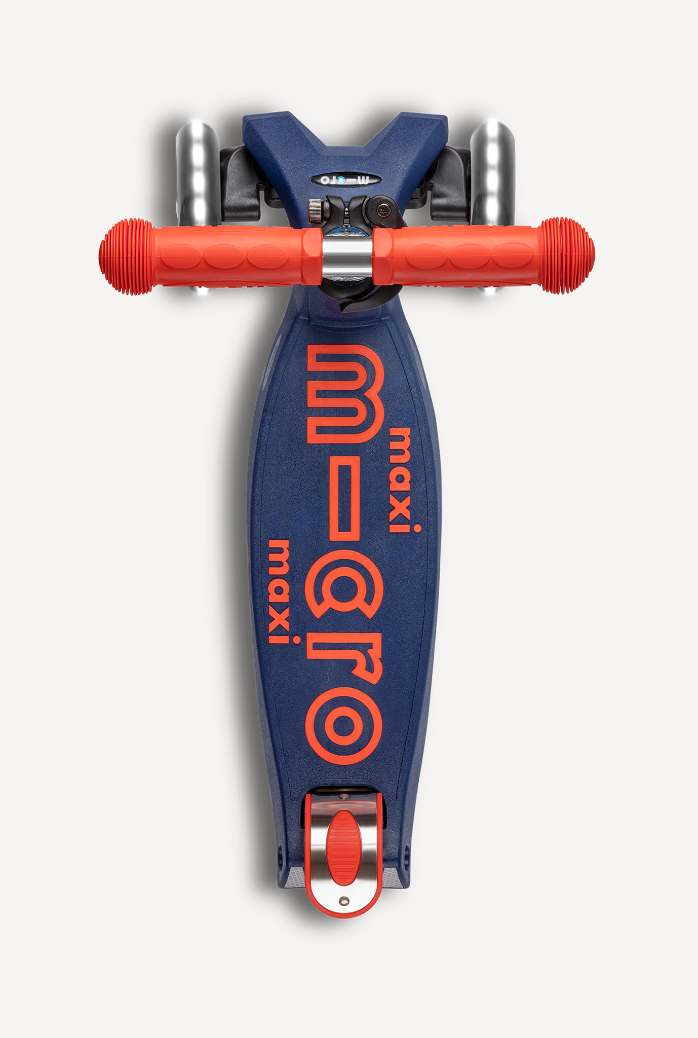 Maxi LED Foldable Navy and Red Micro Scooter