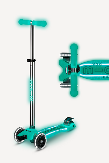 Micro Maxi Glow Plus LED Scooter: Dazzling Light-Up Deck, Motion-Activated Wheels, Kids Ages 5-12