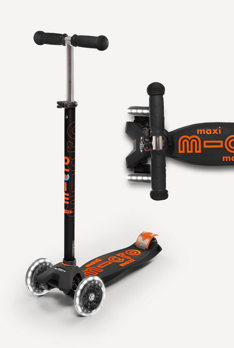 Micro Maxi LED Scooter: Light-Up Wheels, Adjustable Handlebar, Grows with Kids