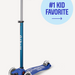Micro Maxi LED Scooter: Light-Up Wheels, Adjustable Handlebar, Grows with Kids