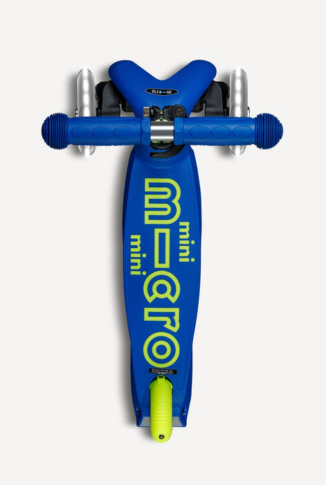 Mini Foldable LED Micro Scooter Blue and Yellow Neon