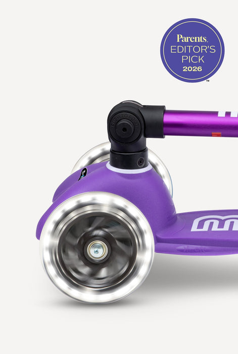 Mini Foldable LED Micro Scooter Purple