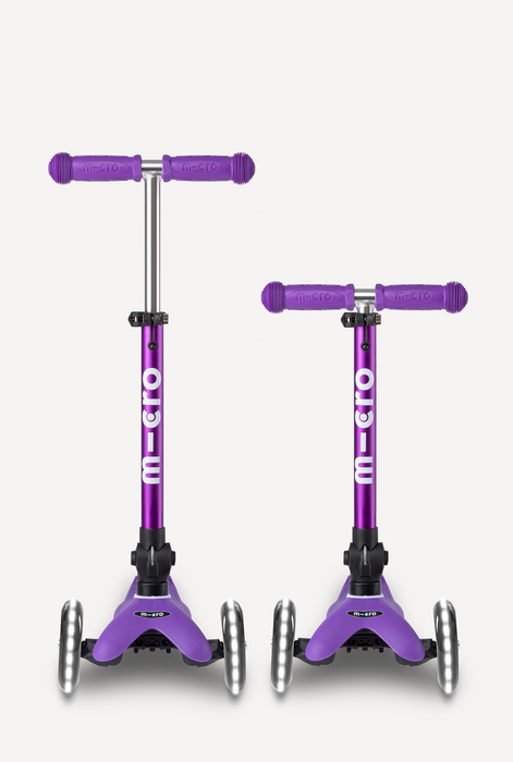 Mini Foldable LED Micro Scooter Purple