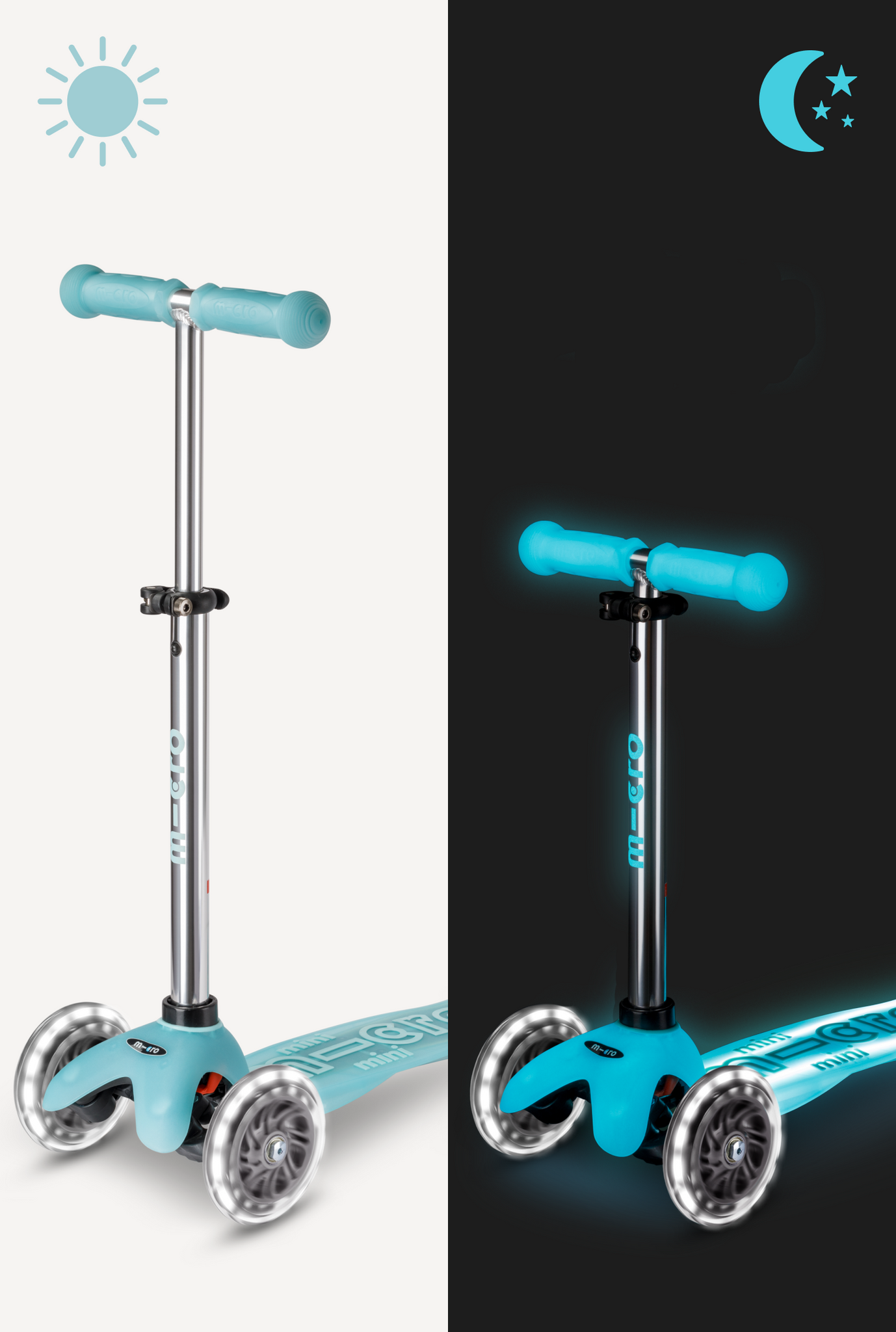 Micro Mini Glow Scooter Aqua