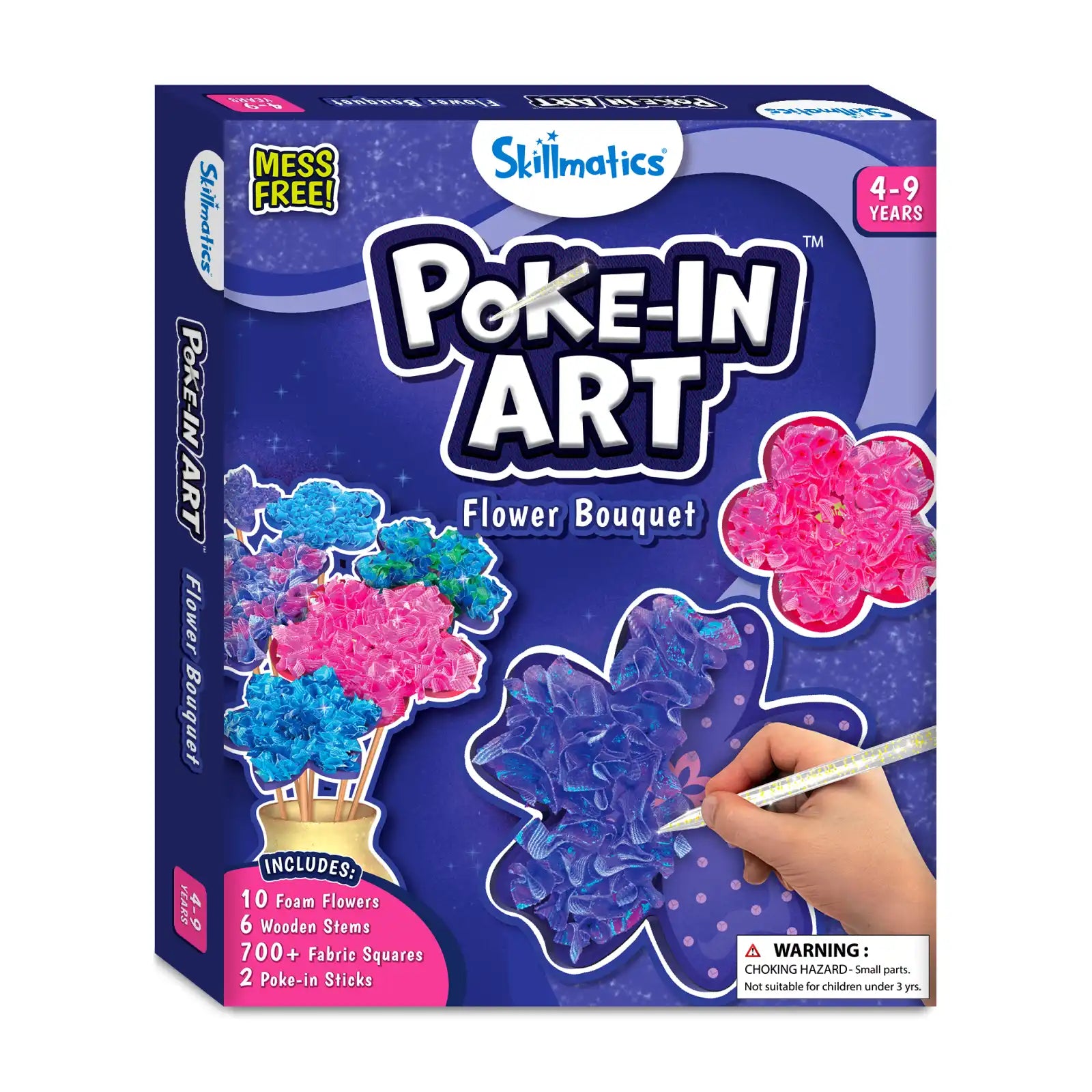 Skillmatics Poke-in Art Flower Bouquet Mess-Free Craft Kit for Kids