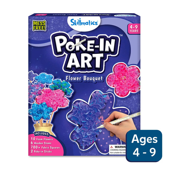 Skillmatics Poke-in Art Flower Bouquet Mess-Free Craft Kit for Kids