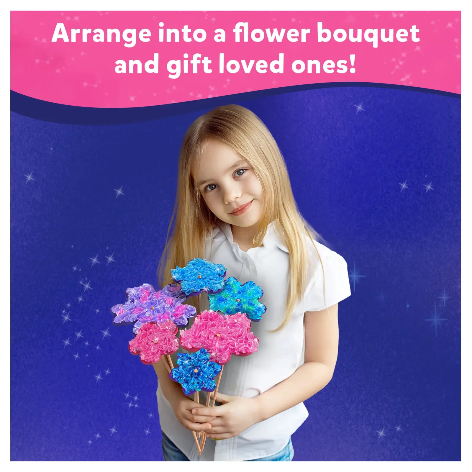 Skillmatics Poke-in Art Flower Bouquet Mess-Free Craft Kit for Kids