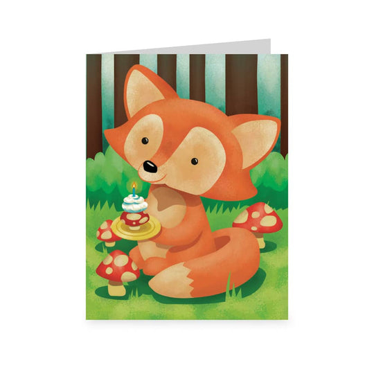 CARD SMALL: ENCLOSURE CARD BIRTHDAY FOX