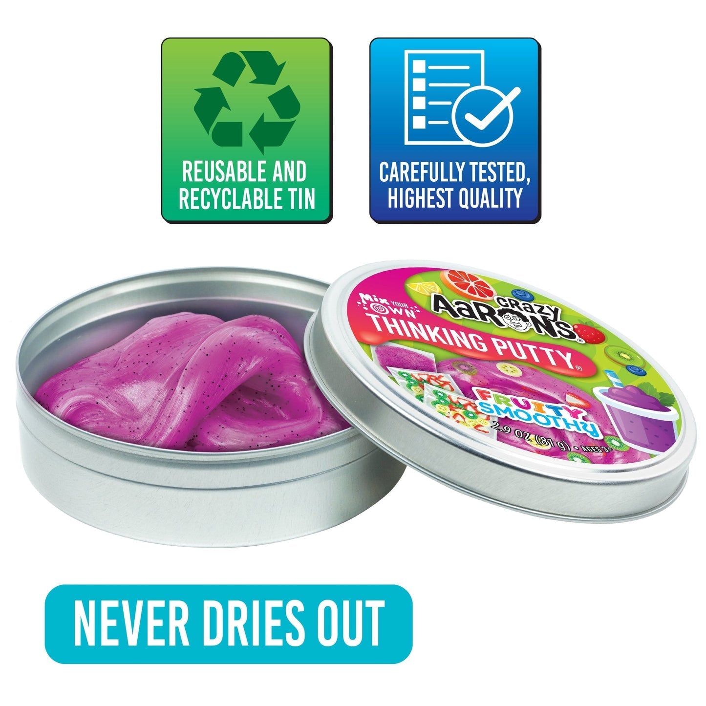 Crazy Aaron's Fruity Smoothie Mix Your Own Thinking Putty