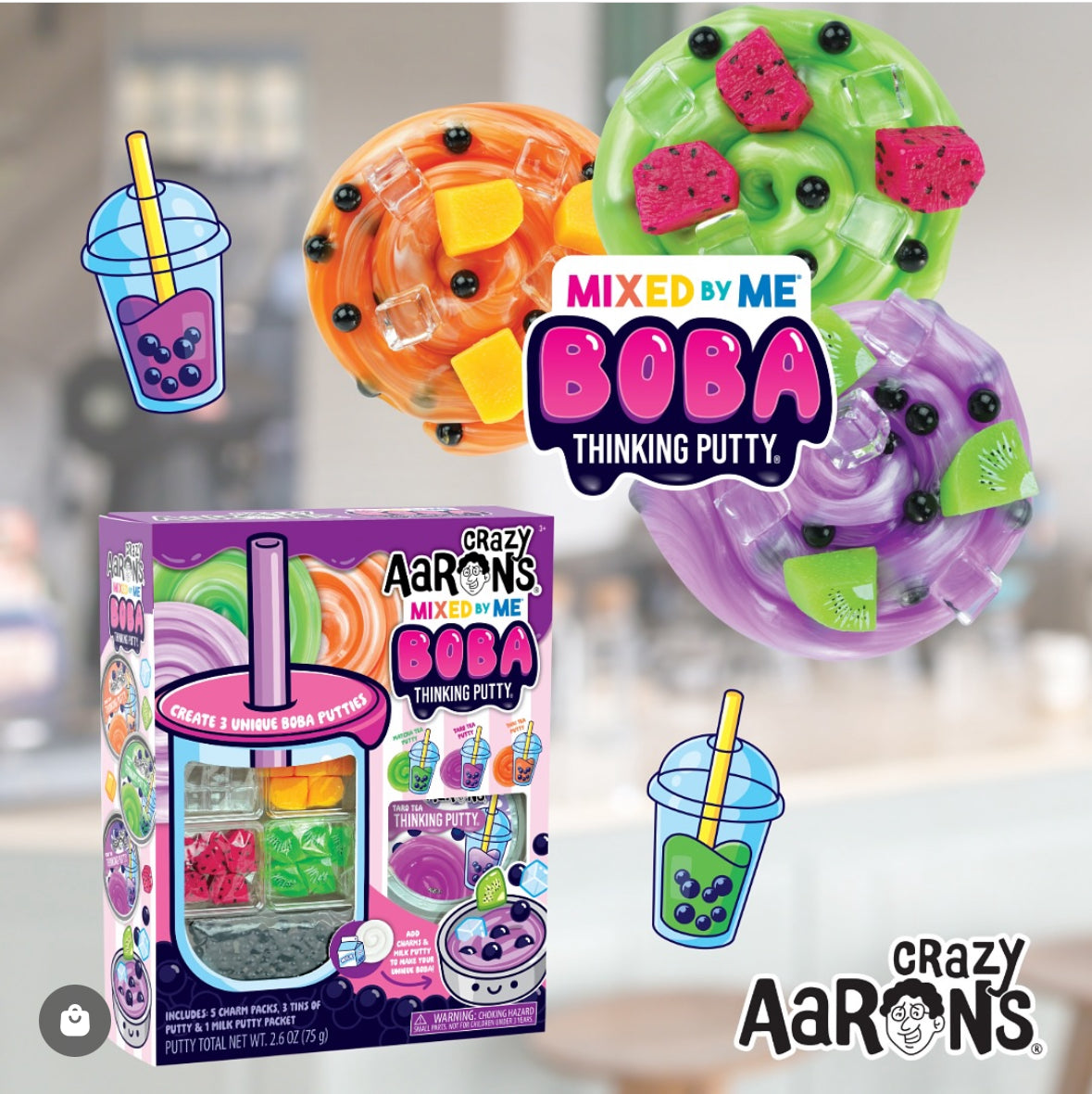Crazy Aaron's Mixed by Me Boba Thinking Putty Activity Kit