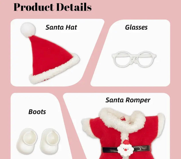 Labubu Santa Christmas Outfit