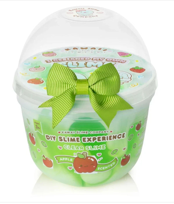 Kawaii Boba Green Apple Clear Slime Toy