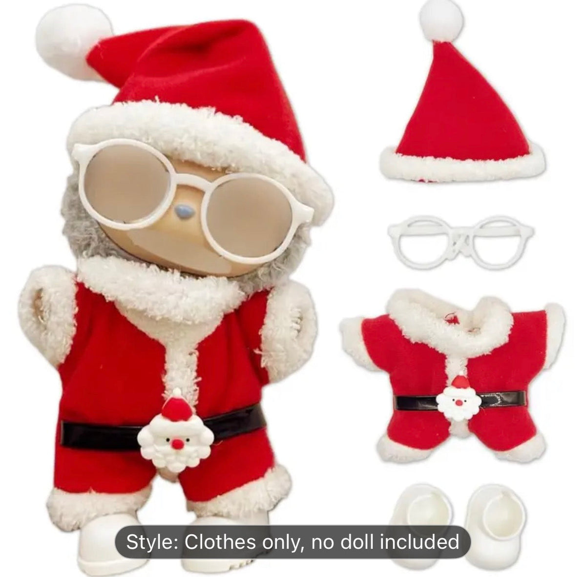 Labubu Santa Christmas Outfit