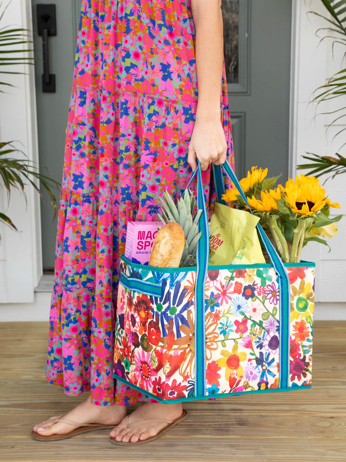 Floral Garden Heavy Duty Grocery & Go Bags