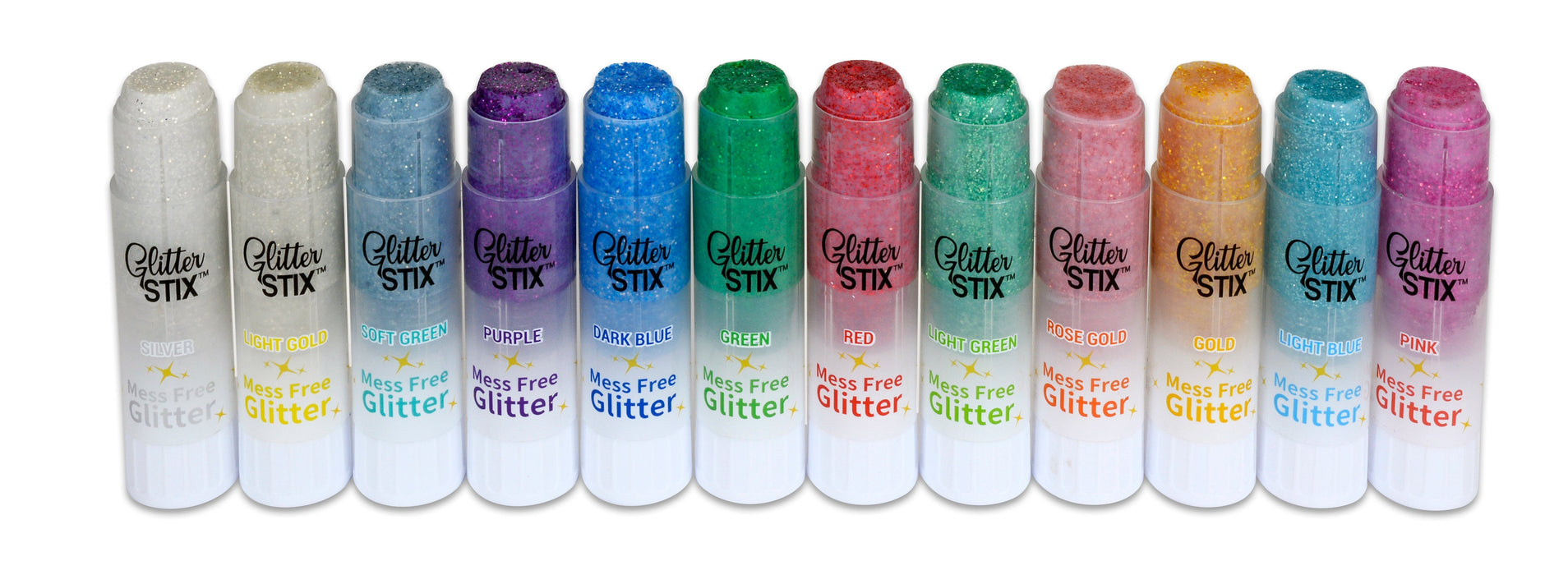 The Pencil Grip Glitter Stix Mess Free 12-Color Set