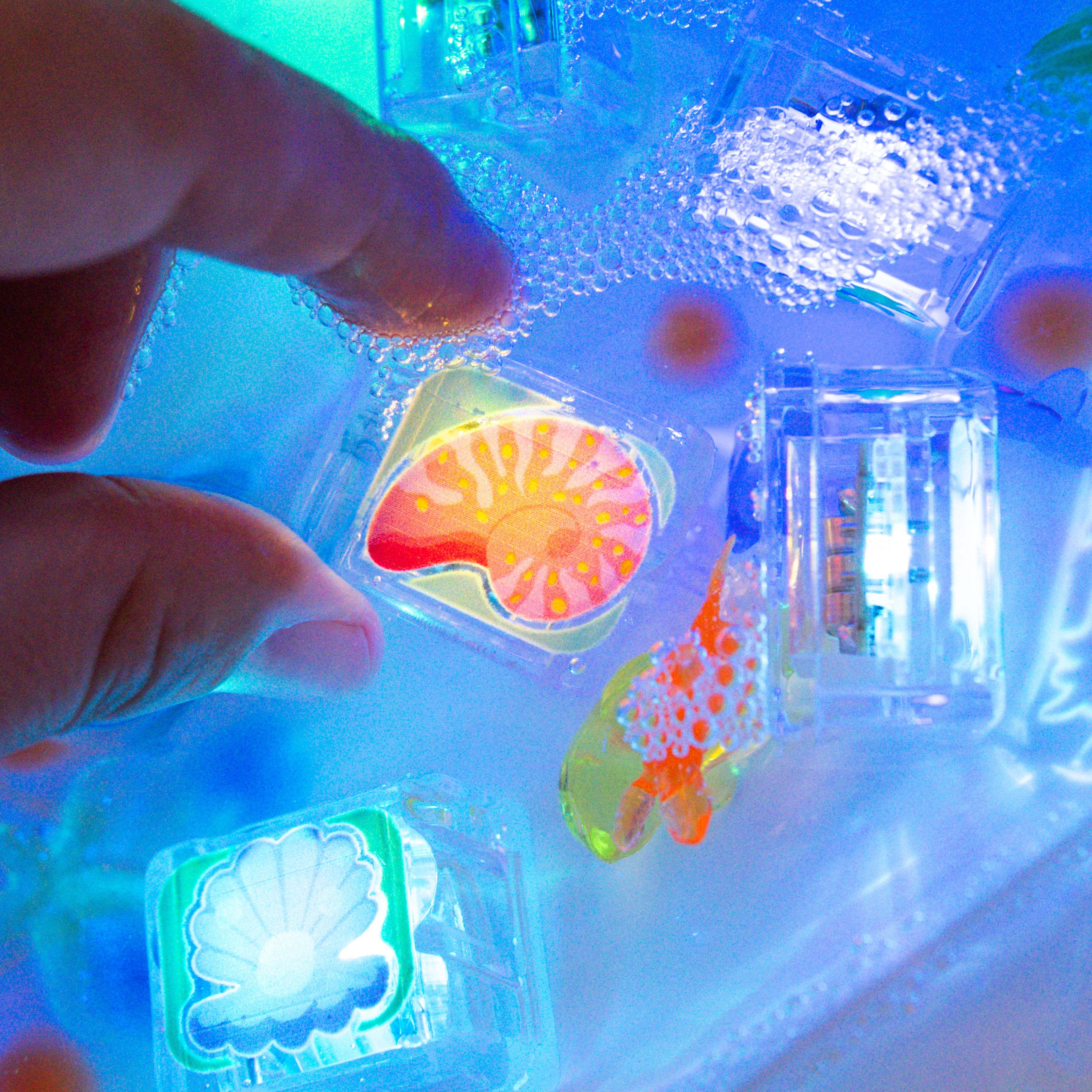 Glo Pals Ocean Light-Up Cubes 6-Pack Sensory Toys
