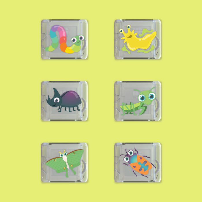 Glo Pals Insects Light-Up Cubes 6-Pack Sensory Bath Toys