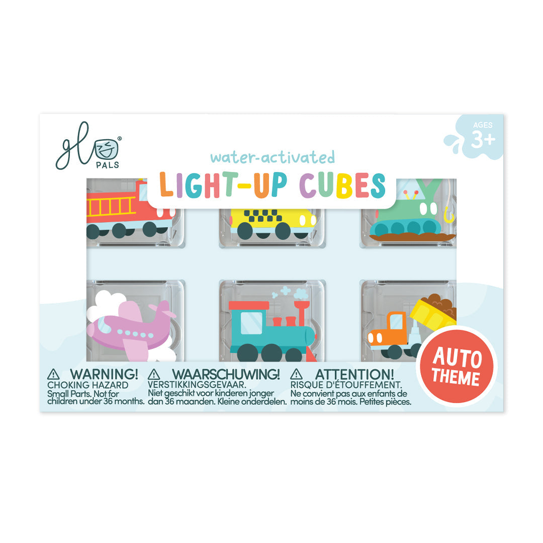 Glo Pals Auto Light-Up Cubes 6-Pack Water Activated Sensory Toy