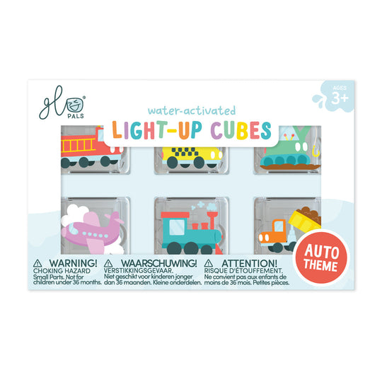 Glo Pals Auto Light-Up Cubes 6-Pack Water Activated Sensory Toy