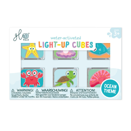 Glo Pals Ocean Light-Up Cubes 6-Pack Sensory Toys