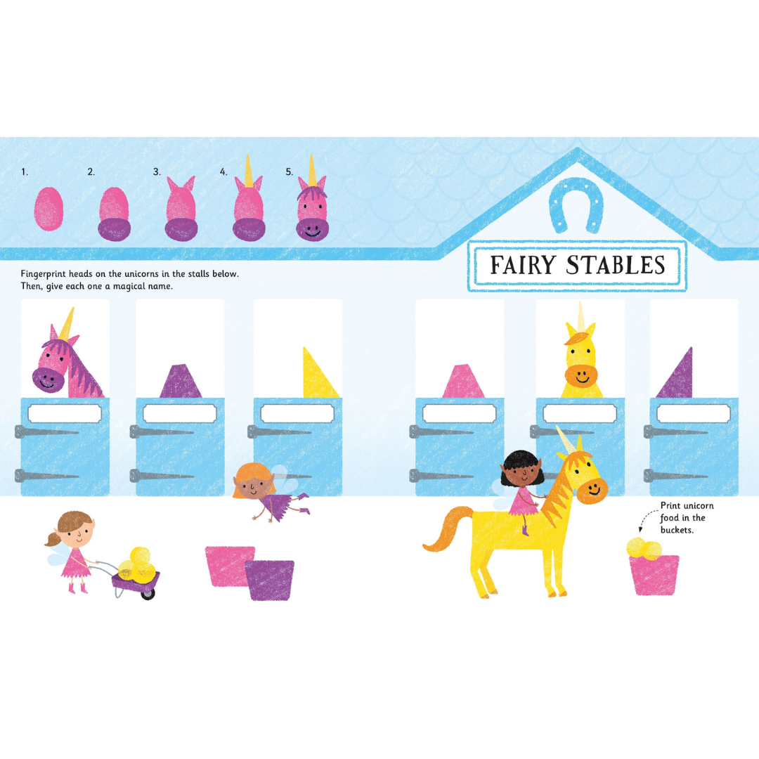 Fairies and Unicorns Fingerprint Activity Book