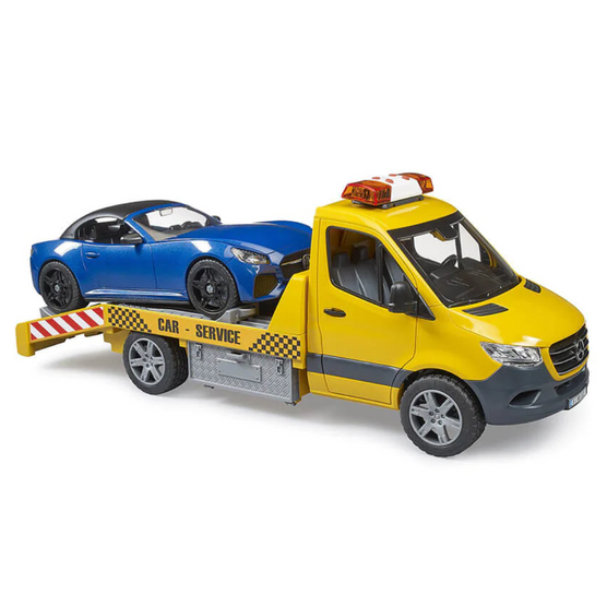 Bruder Pro Series MB Sprinter Car Transporter w Bruder Roadster