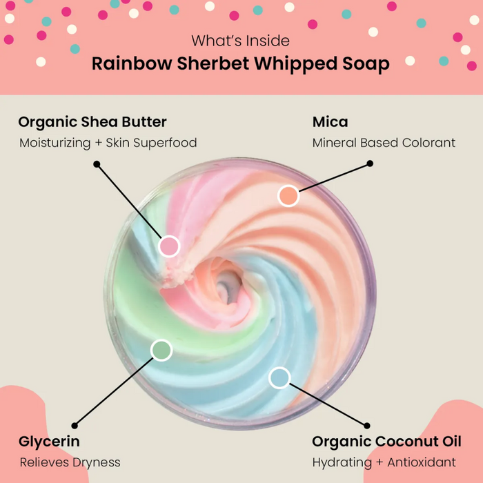 Rainbow Sherbet Whipped Soap