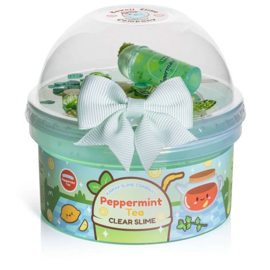 Peppermint Tea Clear Kawaii Slime