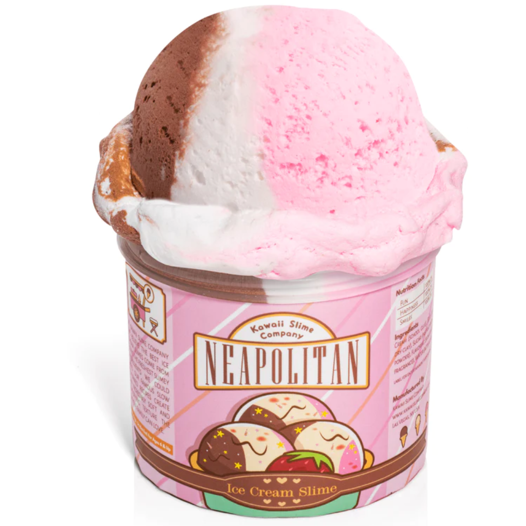 Neapolitan Scented Ice Cream Pint Kawaii Slime