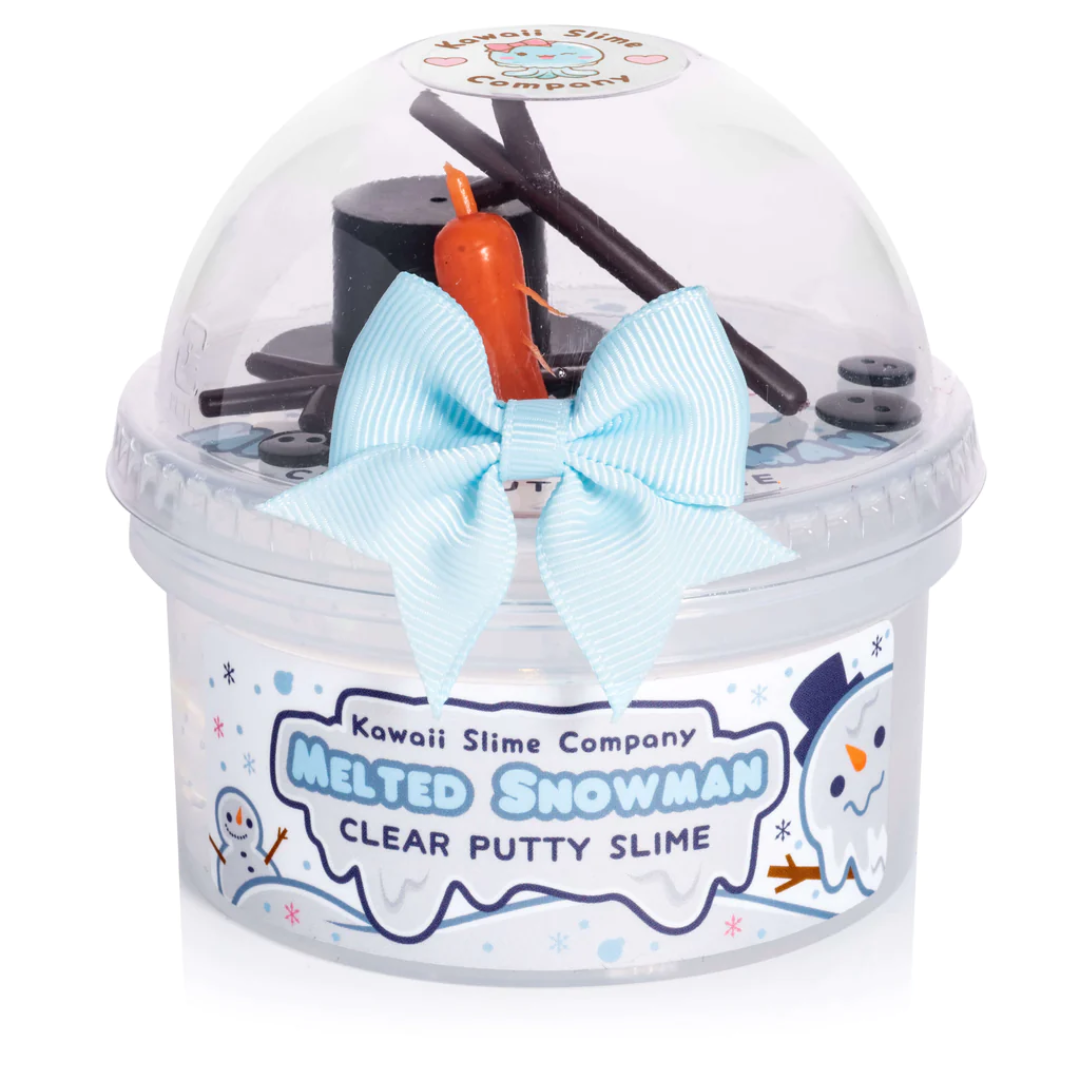 Melted Snowman Clear Putty Kawaii Slime