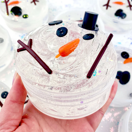 Melted Snowman Clear Putty Kawaii Slime