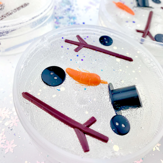 Melted Snowman Clear Putty Kawaii Slime