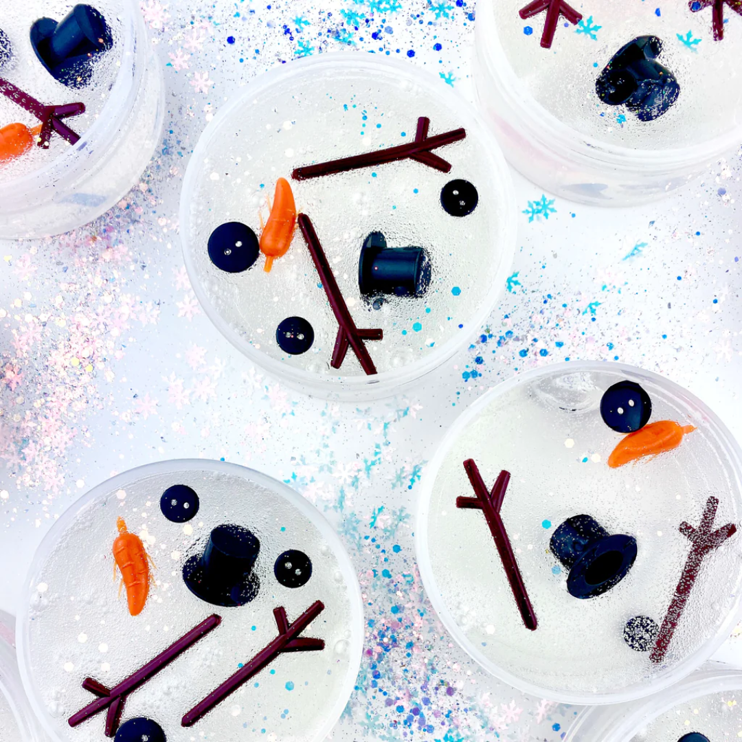 Melted Snowman Clear Putty Kawaii Slime