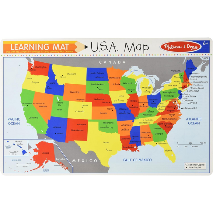 United States Write-A-Mat Learning Placemat