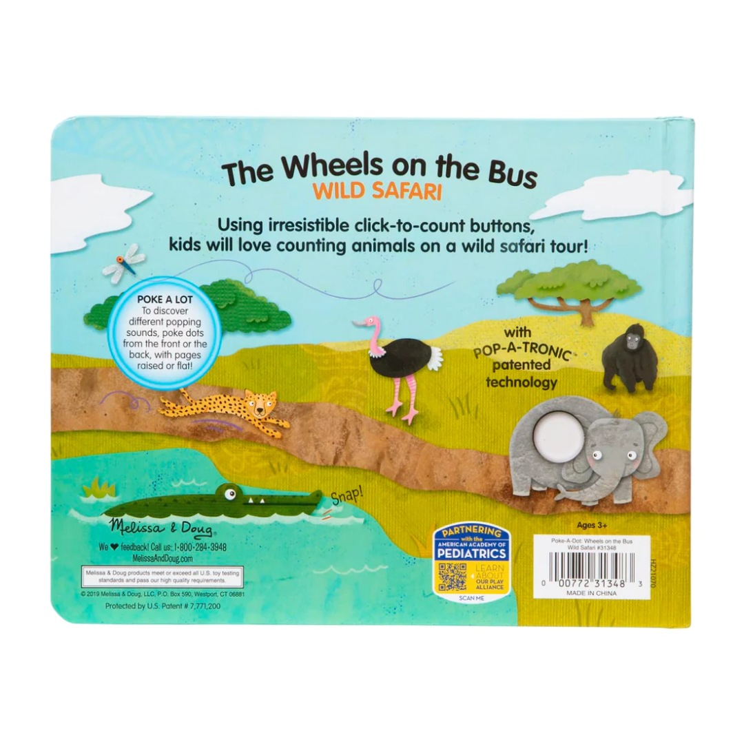 Poke-a-Dot - The Wheels on the Bus Wild Safari Board Book