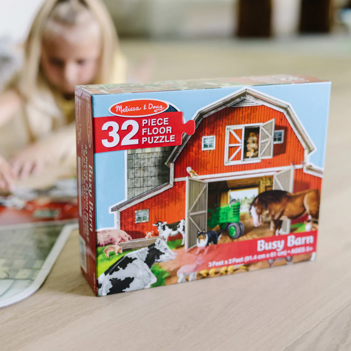 New! Busy Barn Yard Shaped Floor Puzzle - 32 Pieces