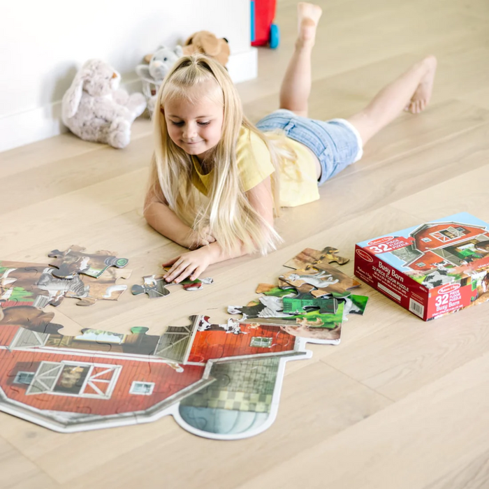 New! Busy Barn Yard Shaped Floor Puzzle - 32 Pieces